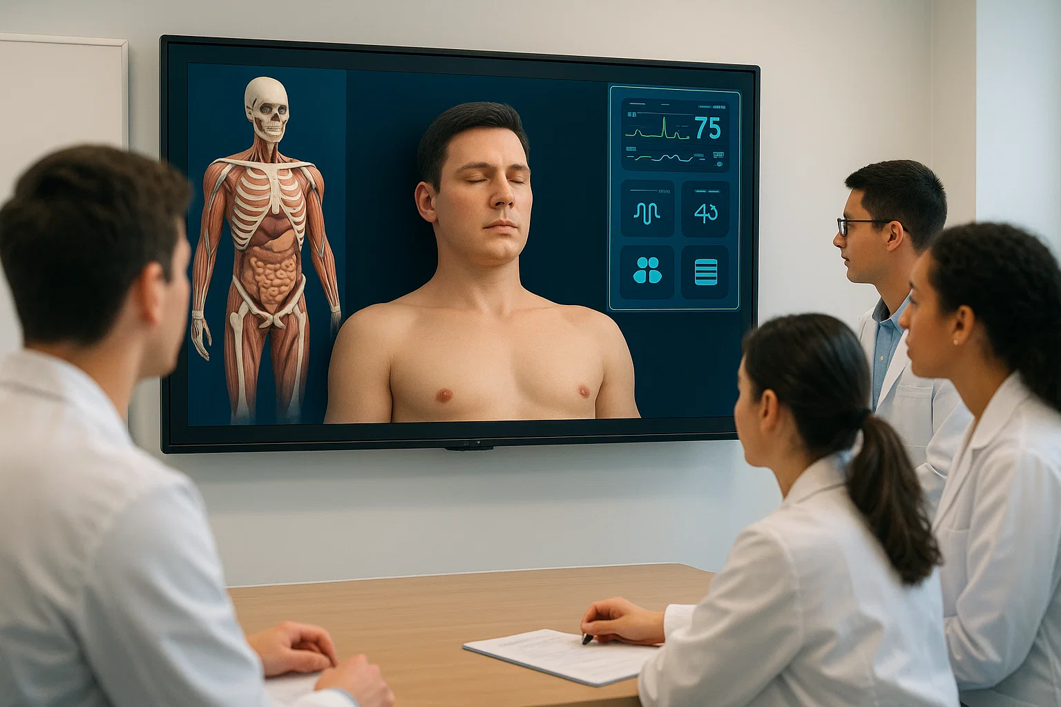 Training with virtual patients